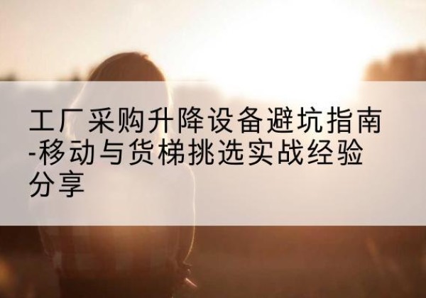 潍城移动式升降机怎么选-工厂采购升降设备避坑指南-移动与货梯挑选实战经验分享