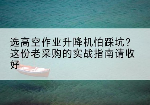 潍城高空作业升降机厂家推荐-选高空作业升降机怕踩坑？这份老采购的实战指南请收好
